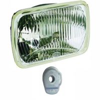 Hella  200mm Rectangular ECE H4 Headlamp With City Light, Each